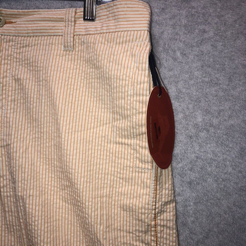 NWT Tommy Bahama Stripe City Men's Shorts 36 Dress Orange Casual Lounge Golf - Picture 2 of 12